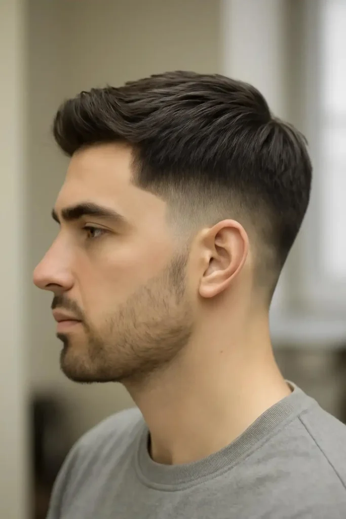 Low Taper Fade on Straight Hair