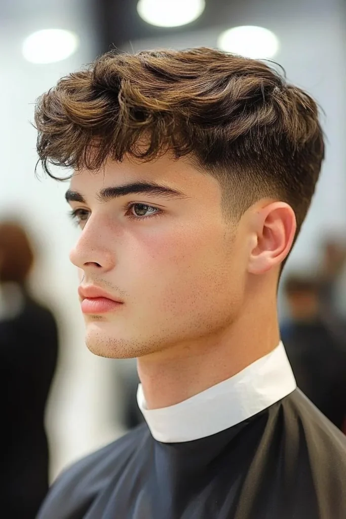 Low Taper Fade with Textured Top