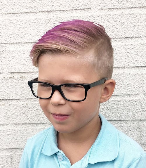 8-Year-Old Boy Haircut 17 Soft Comb Over with Short Taper Faded Sides