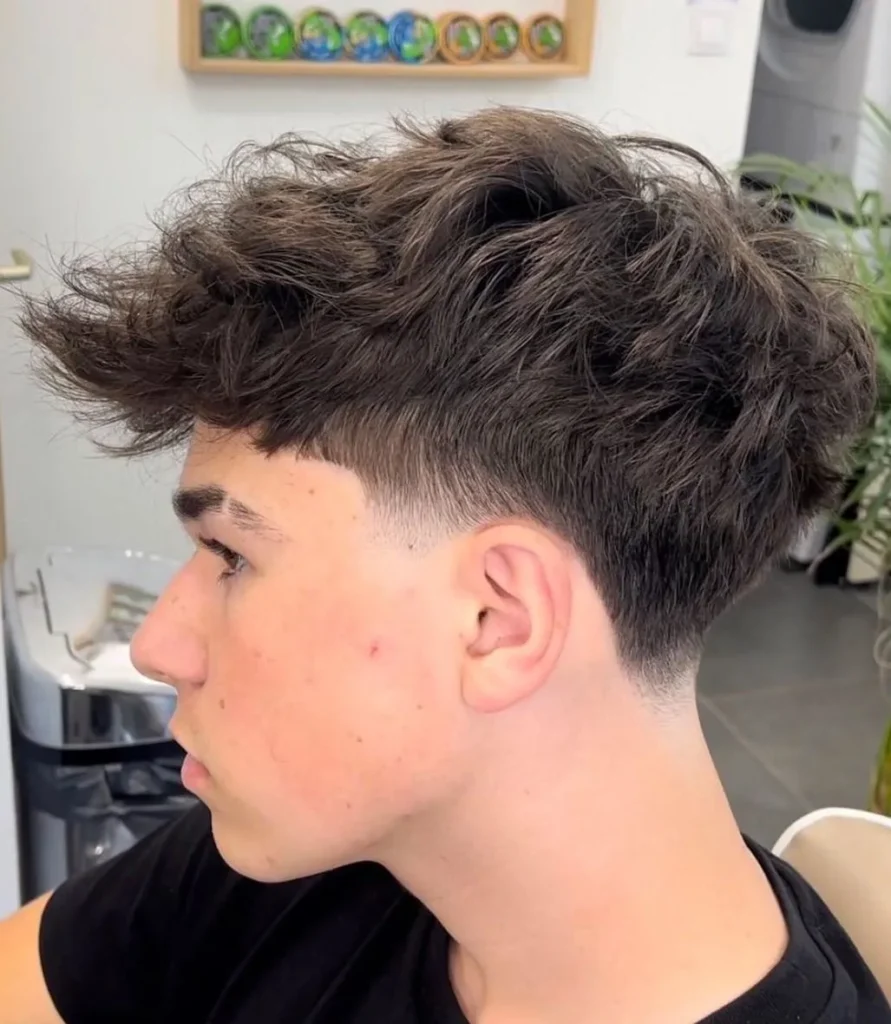 Low Taper Fade with Fringe