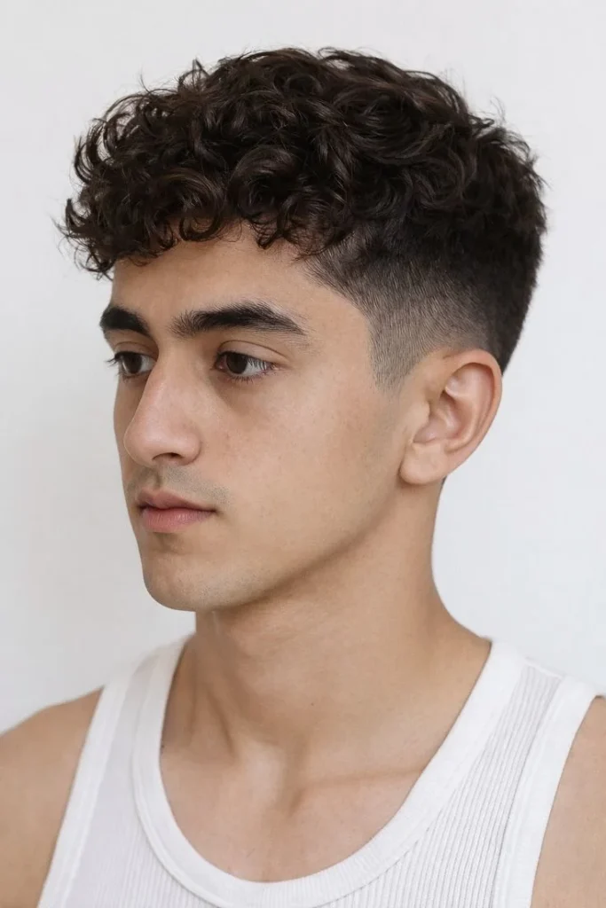 Curly Crop Fade