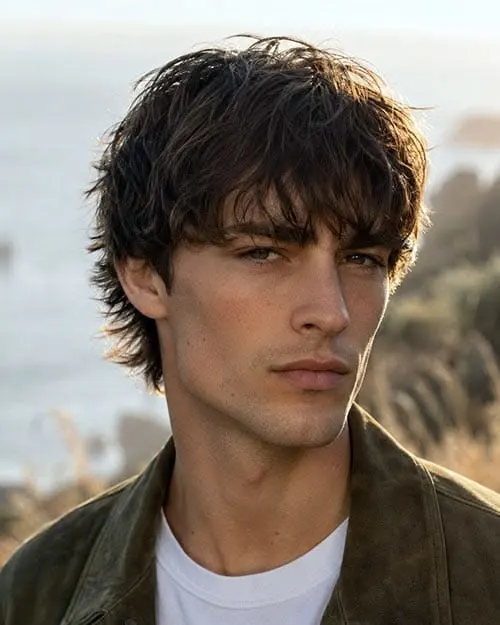 Shaggy Layers man haircut