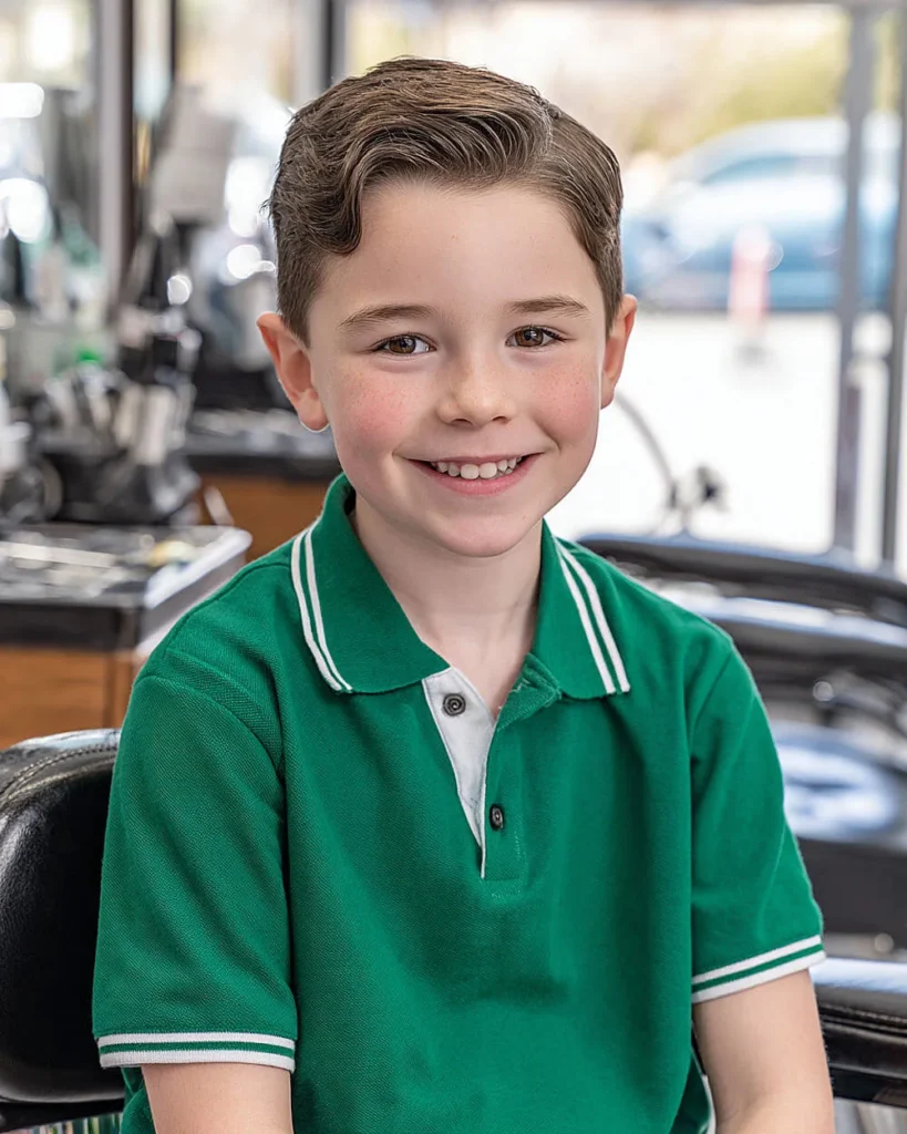 neat side sweep classic taper school hairstyles