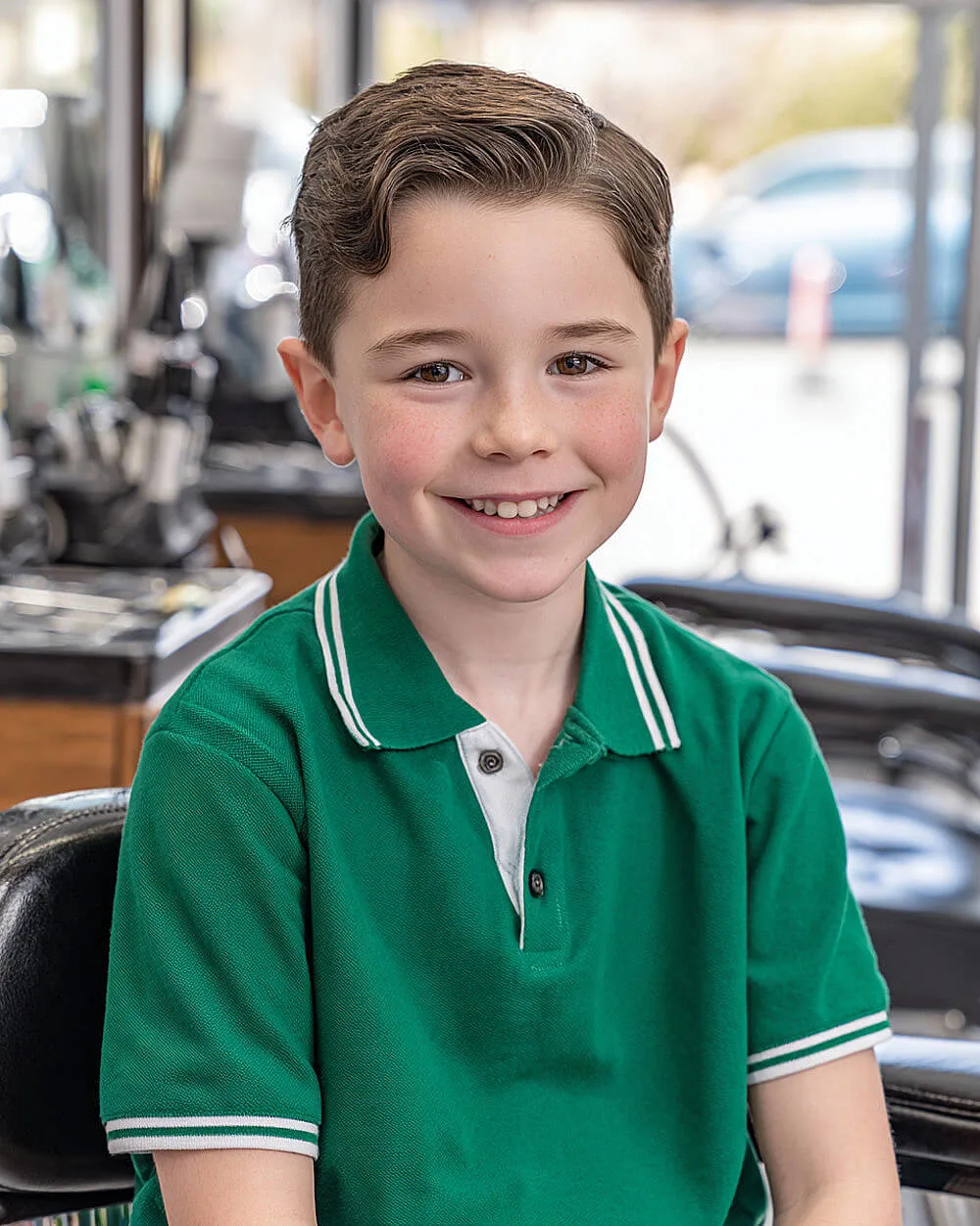 neat side sweep classic taper school hairstyles