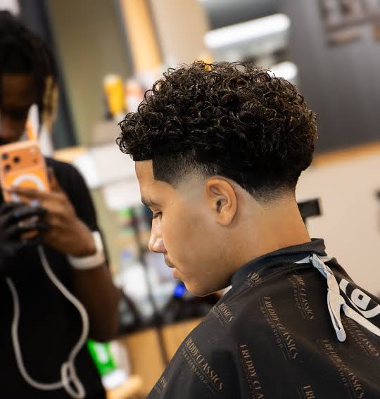 Curly Hairstyles for Men 11 Curly Taper Fade