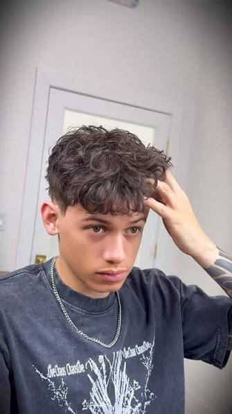 Curly Hairstyles for Men 14 Short Curly Fringe