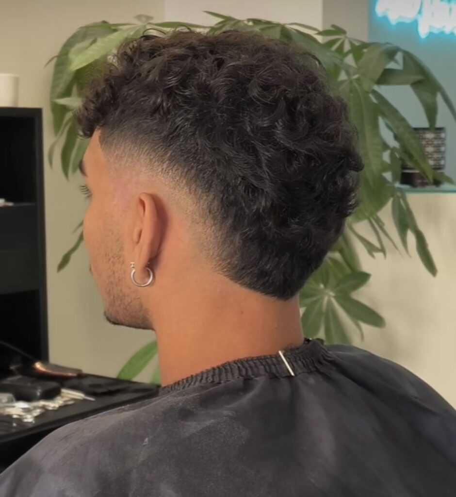 Curly Hairstyles for Men 16 Tight Curl Fade