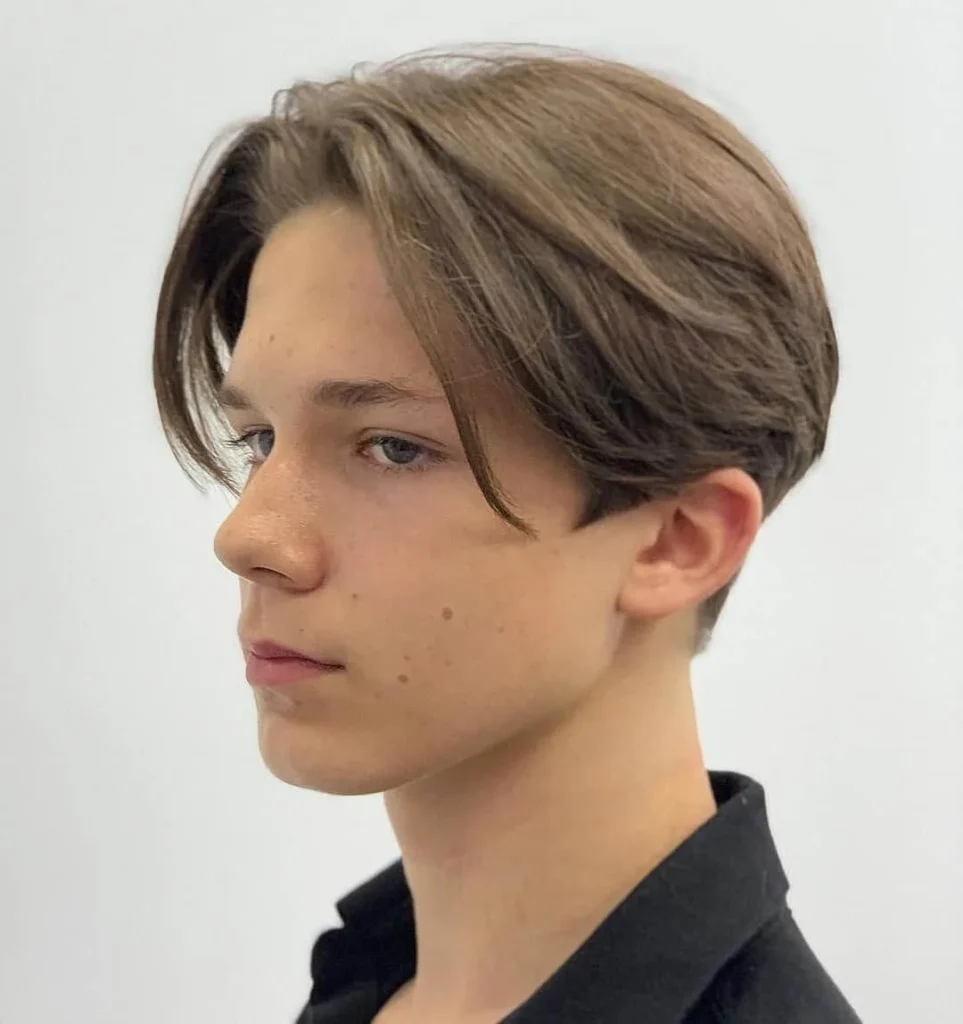 Boys' Haircuts Long on Top 3 Curtain Bangs with Taper