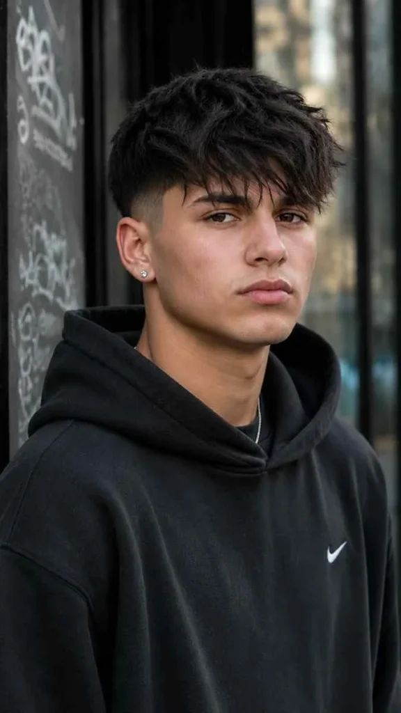 Angular Fringe Haircut for Men