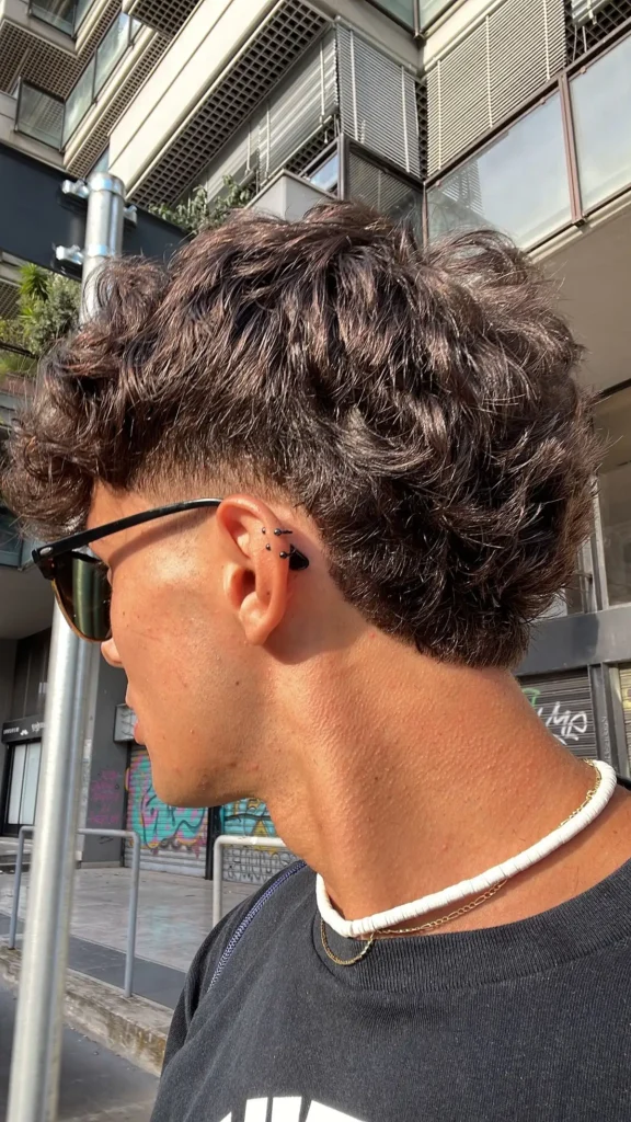 Burst Fade with Curls