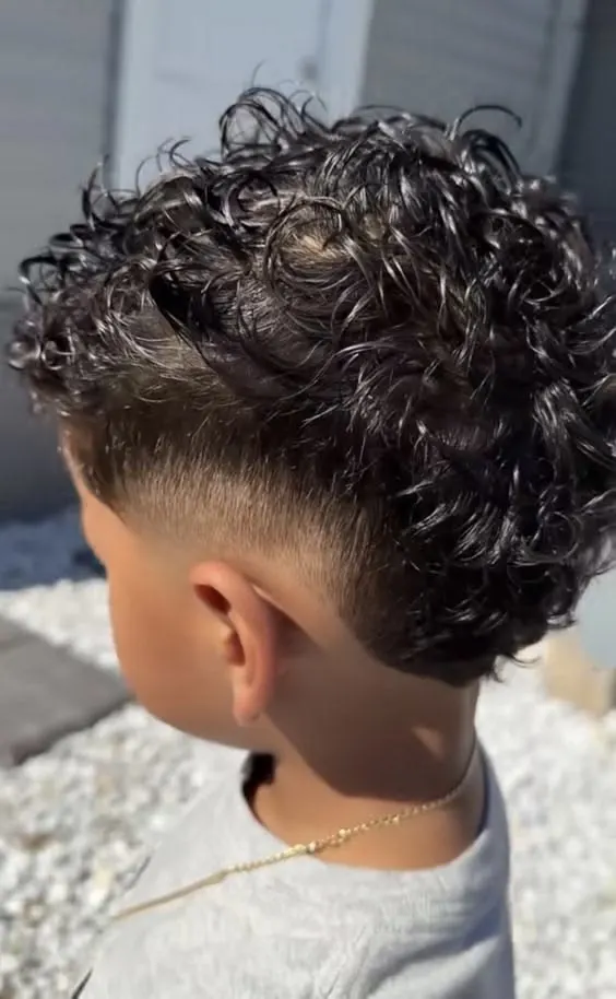 Burst Fade with Curls