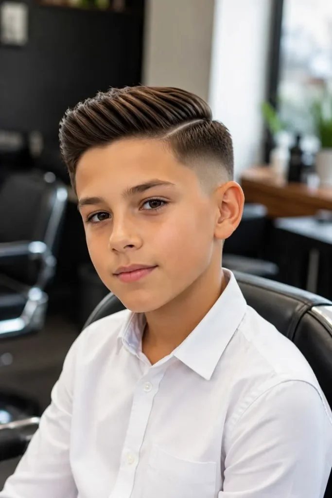 Side Part with Low Fade