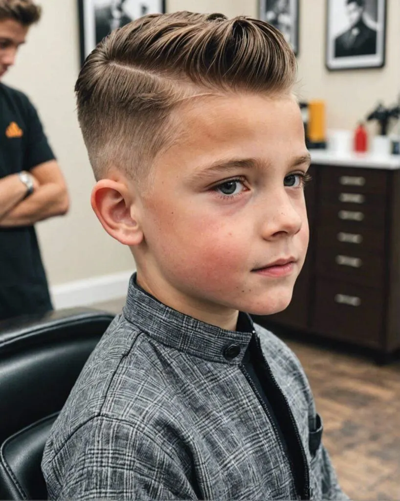 9 Year Old Boy Haircuts 12 Side Swept with Fade