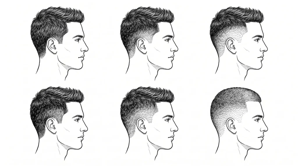 Mid-Taper Fade 4 Low vs Mid vs High Taper