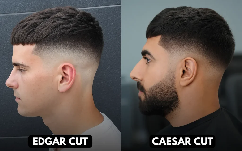 Edgar Haircut 3 Edgar vs Caesar Cut