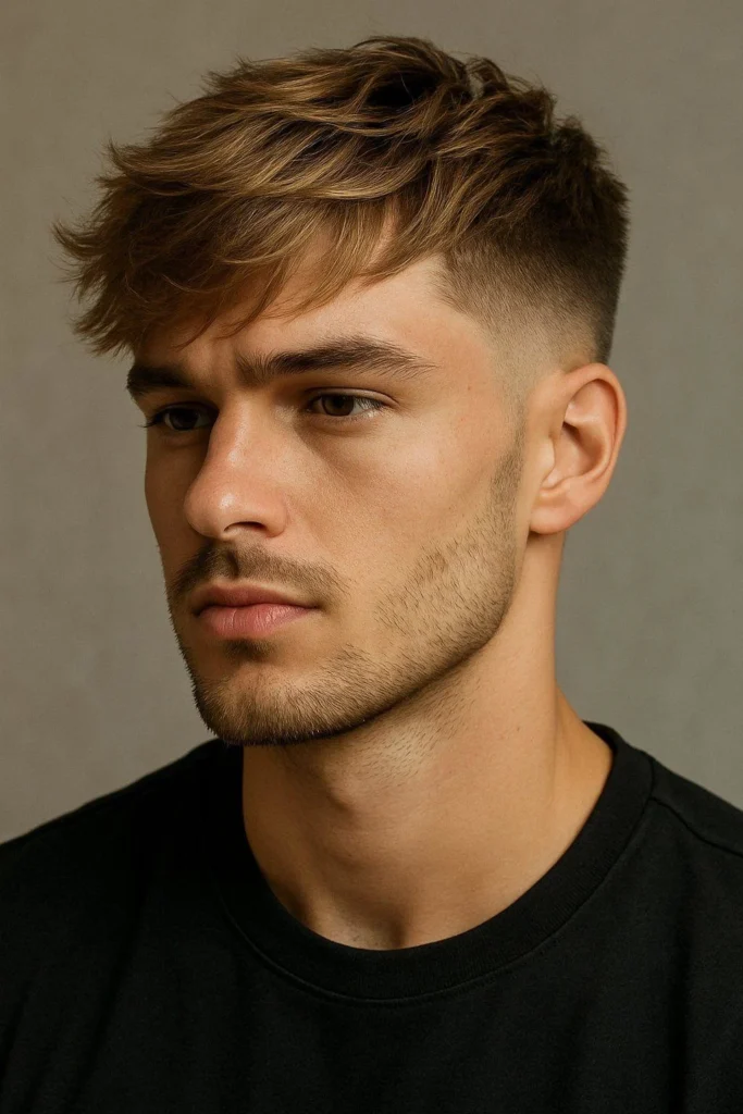 Blowout Taper Haircut 9 Blowout Taper with Textured Fringe