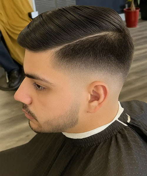 Mid Fade Comb Over