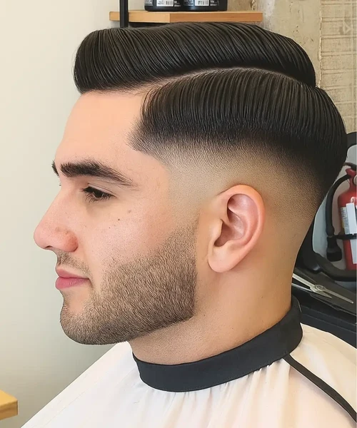 Mid Fade Side Part