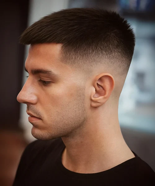 Mid Fade on Straight Hair