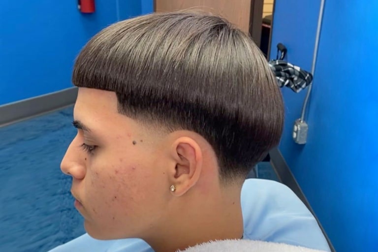 Bowl Cut with Mid Fade