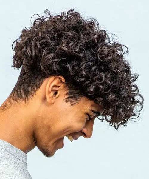 Broccoli Cut Curly Top with Fade