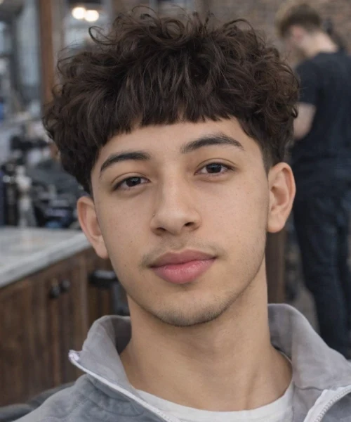 Curly Edge-Up Style