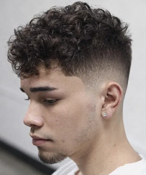 Curly High Top Fade