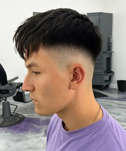 Drop Fade Haircut 12 Drop Fade with Fringe