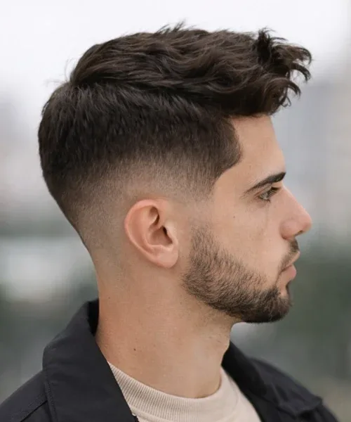 Drop Fade Haircut 8 Drop Fade with Textured Top
