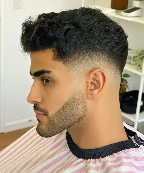 Drop Fade Haircut 18 Drop Fade Wavy Hair