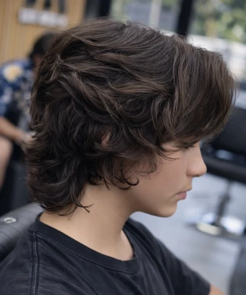 Fluffy Wolf Cut Men