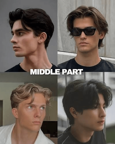 Middle Part for Boys and Teens