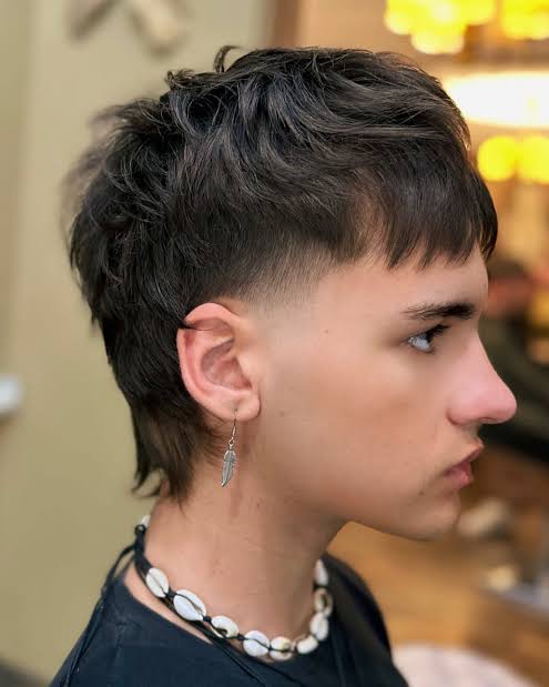 Skin Fade with Wolf Cut