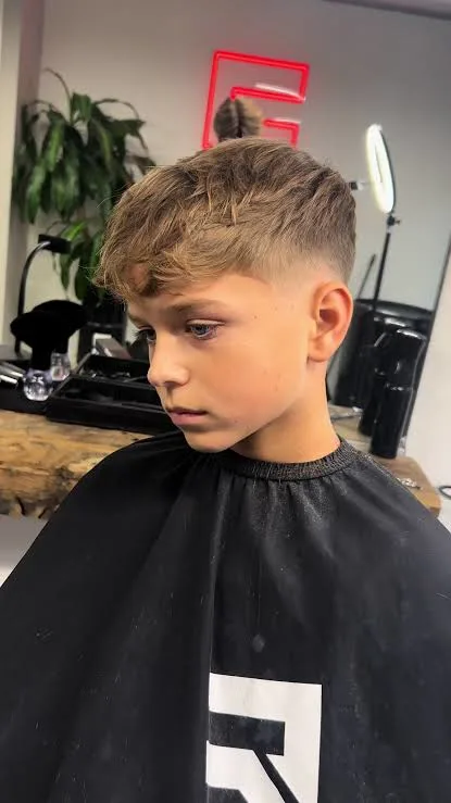 Fluffy Hair with Drop Fade for Boys