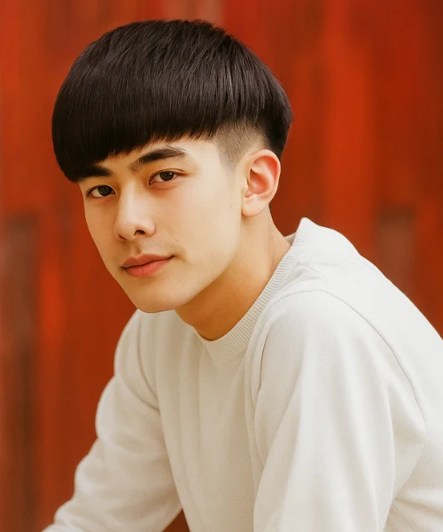 Bowl Cut with Low Fade