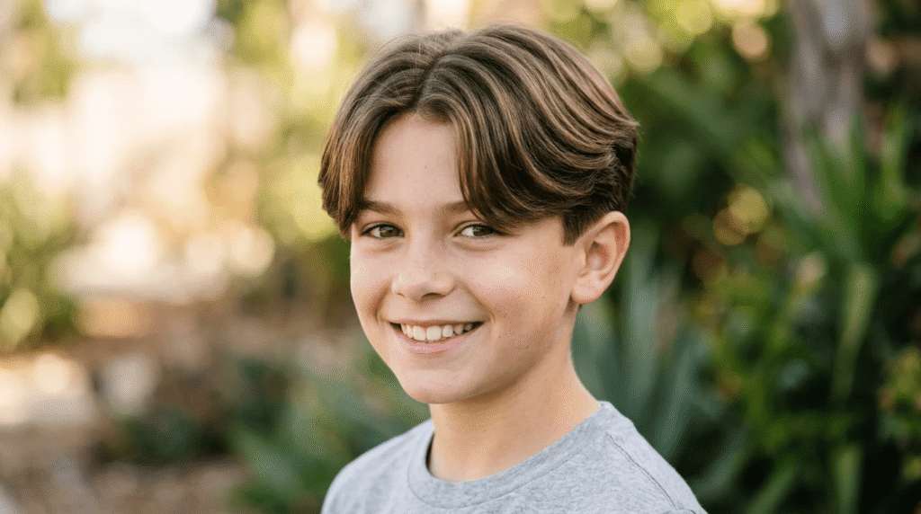 8-Year-Old Boy Haircut 5 Middle Part