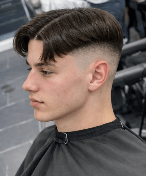 Middle Part Skin Fade