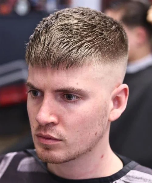 Skin Fade with Textured Fringe