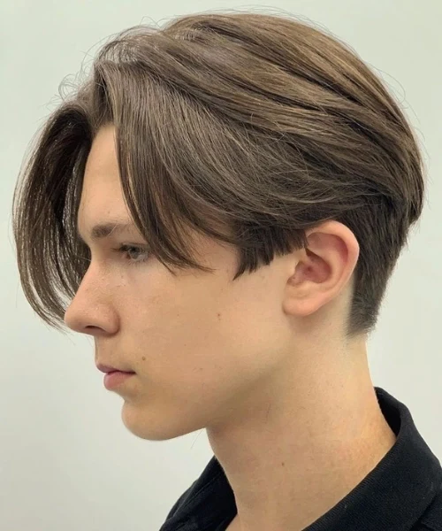 Middle Part with Wolf Cut